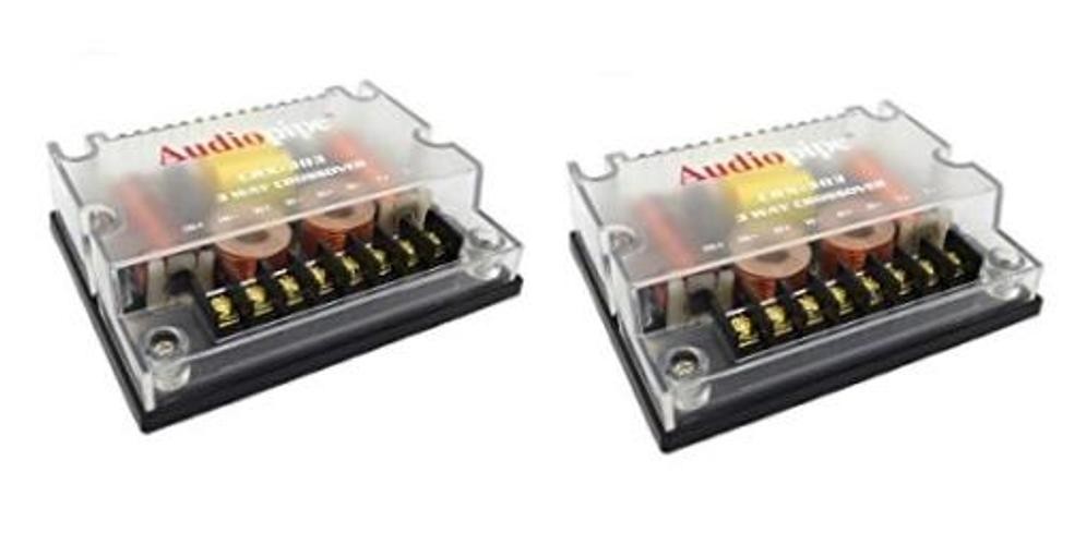 2 PACK 3 way Crossover CRX-303 300 Watts Passive Crossover Car Audio Tweeter