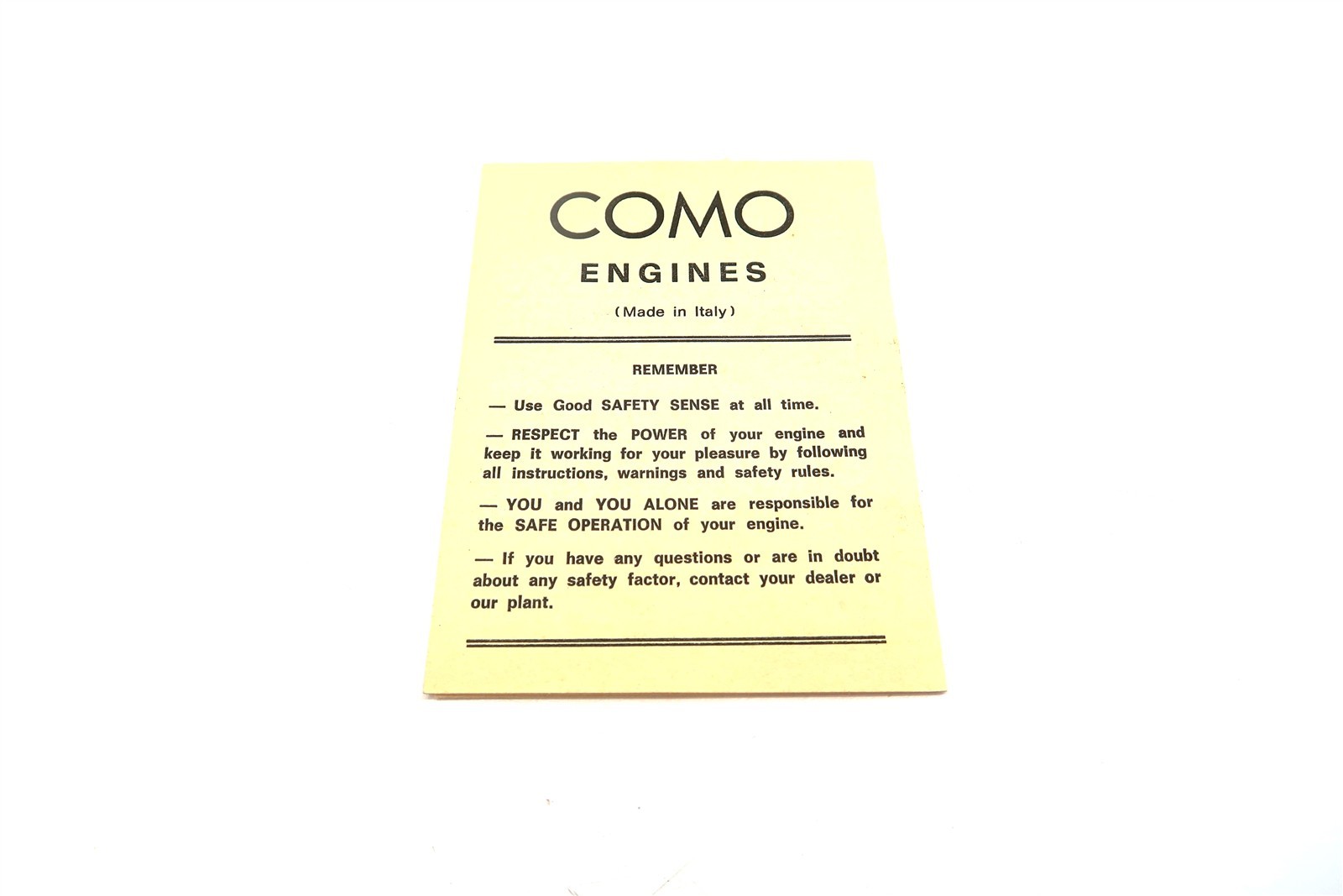 COMO S 40 Model Airplane R/C Engine with Original Box ~ Missing Pieces ?? n1