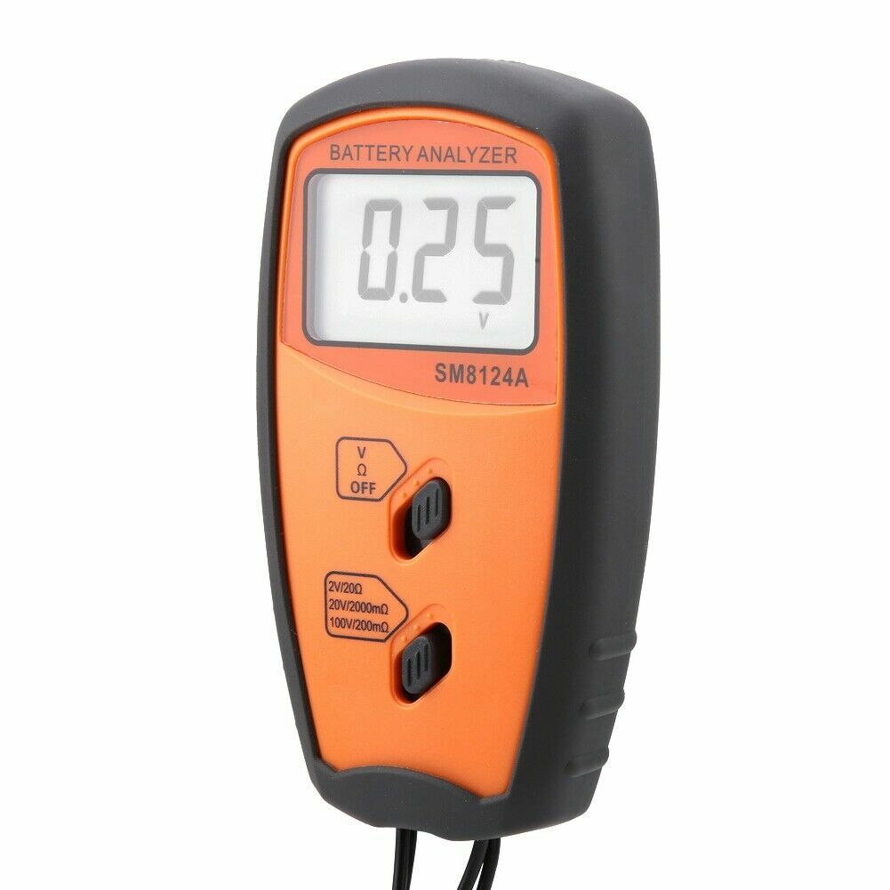 Battery Resistance Voltmeter Internal Impedance Meter LCD Rechargeable SM8124A