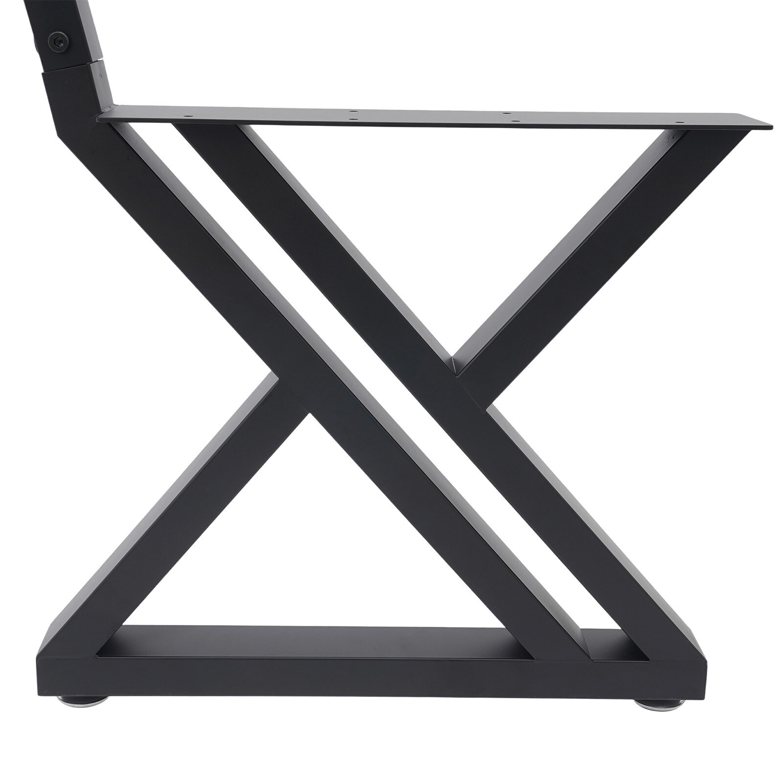 2PCS Bench Legs Z-Shaped Bench Legs with Backrest Bracket Bench Legs Black