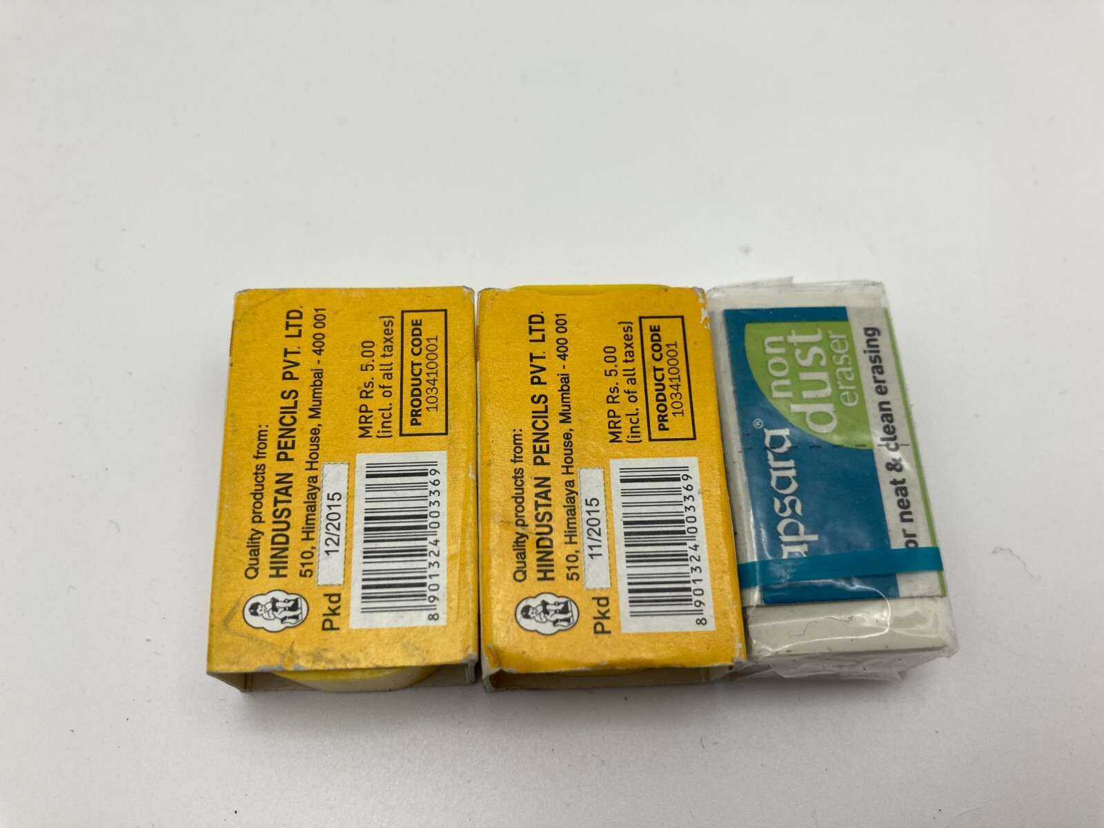 Apsara 2 Yellow Long Point Pencil Sharpener & Non Dust Eraser