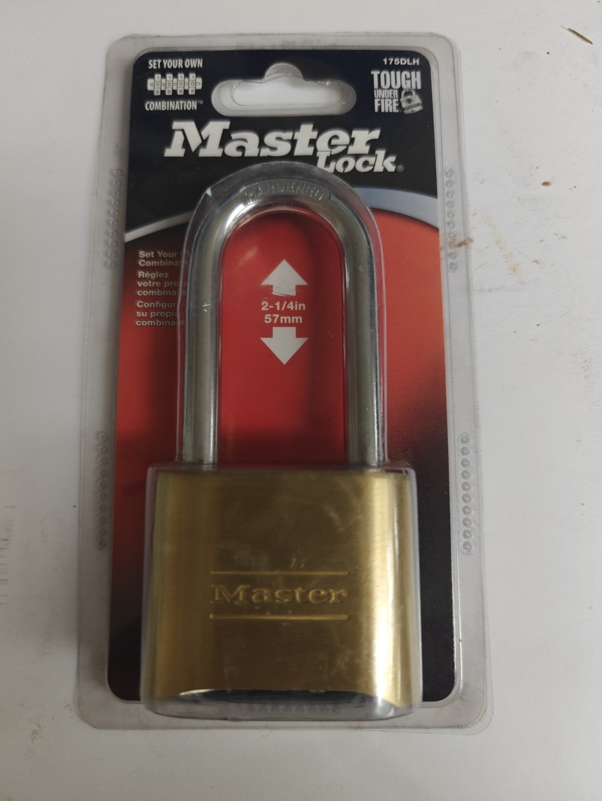 Master Lock 175DLH Brass Resettable Combination Padlock 2 x 2-1/4 in.