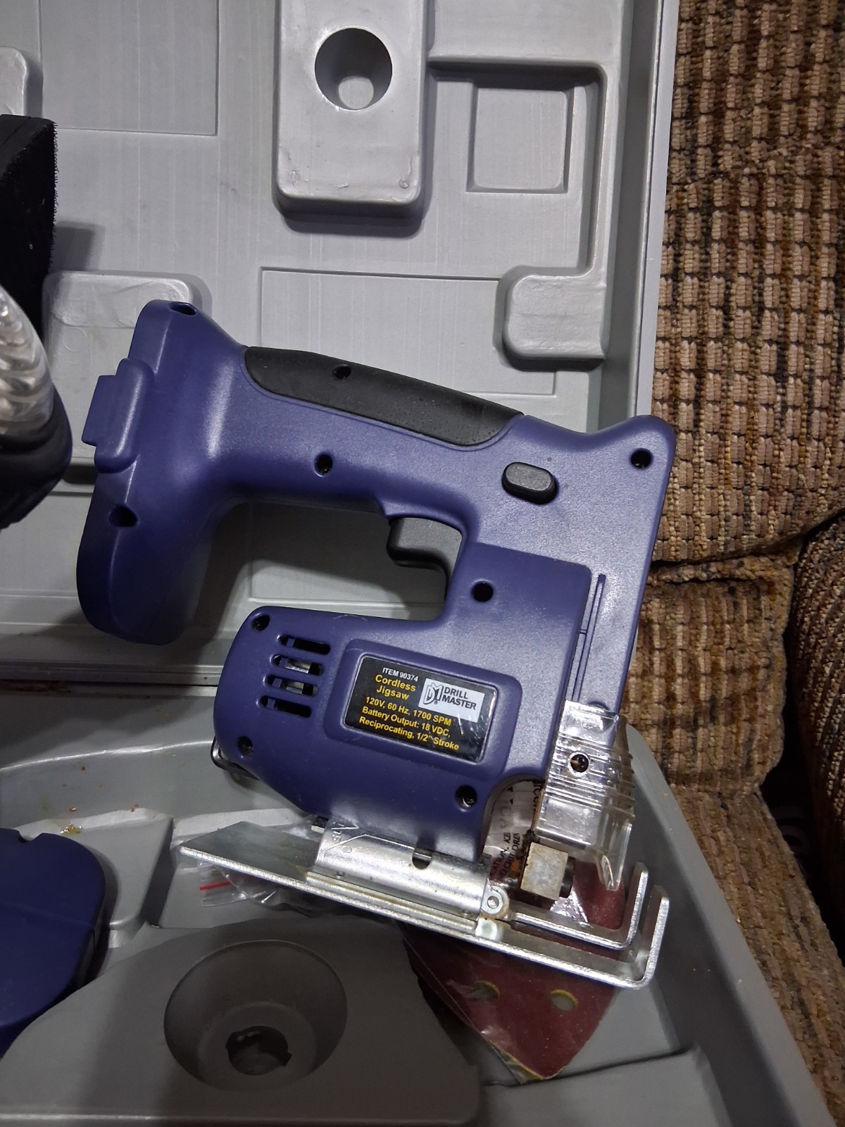 Drill Master Cordless Tool Combo W/ Case 18V Jigsaw Sander Flashlight No Battery