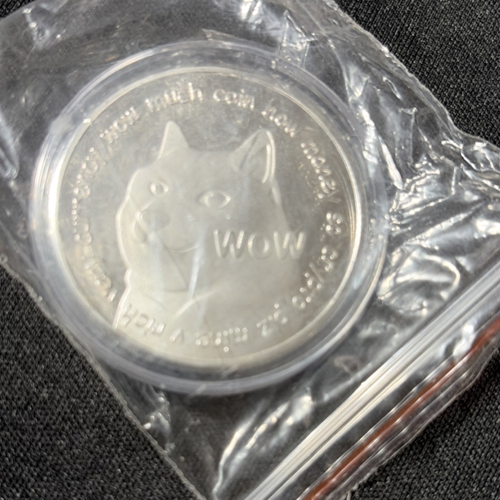 Dogecoin Commemorative Silver Collectible Coin in Capsule lot of (5) coins
