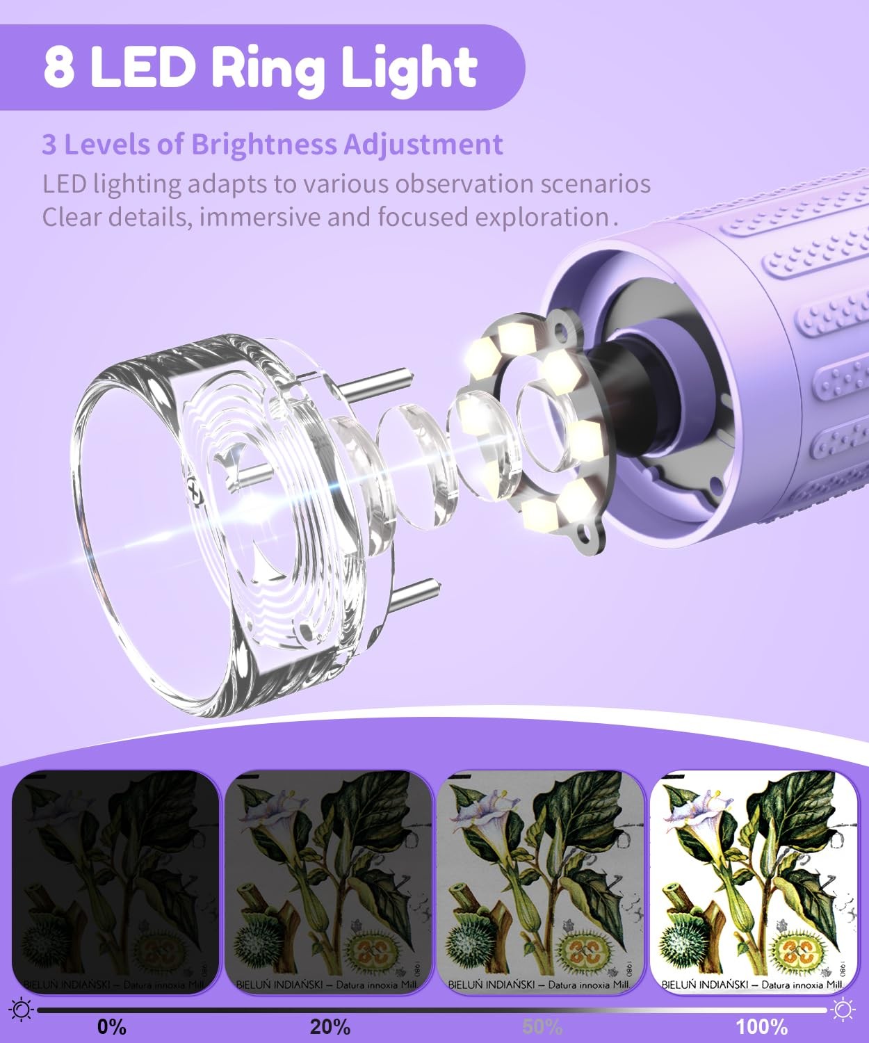 Digital Microscope for 5-7: 1000x Handheld Microscope with Screen 2" inch Poc...