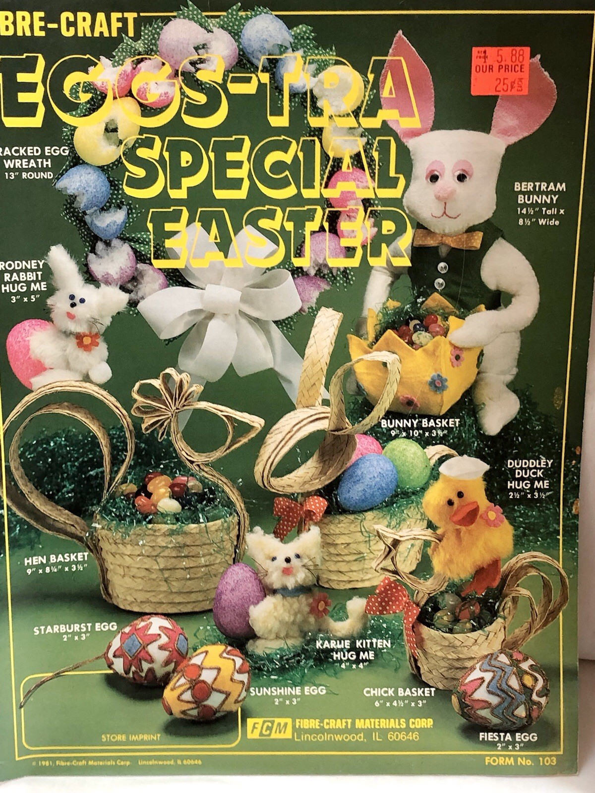1980s EASTER PARADE Projects FIBRE CRAFT PATTERN LEAFLET