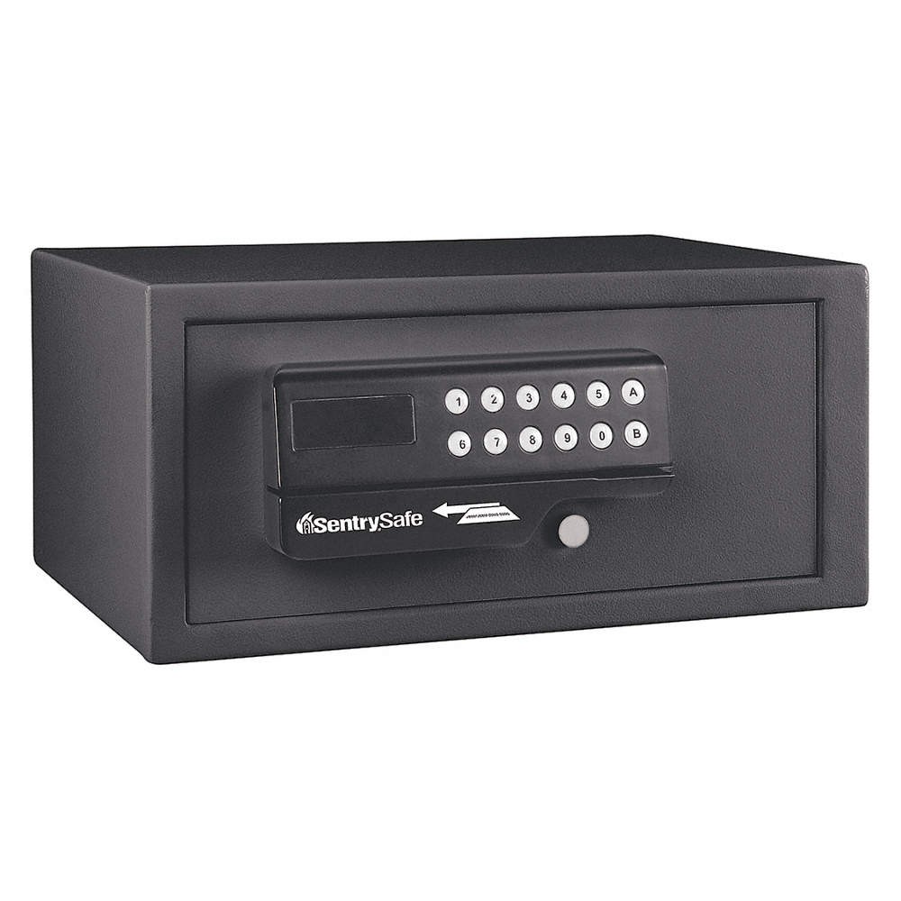 SENTRY SAFE H060ES Security Safe,0.4 cu. ft.,20lb.,Black 45DP82