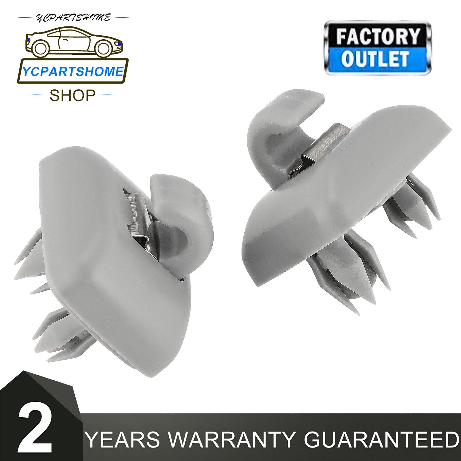 2x Sun Visor Gray Clip Holder 8U0857562A For Audi A3 S3 A4 S4 A5 S5 Q3 Q5