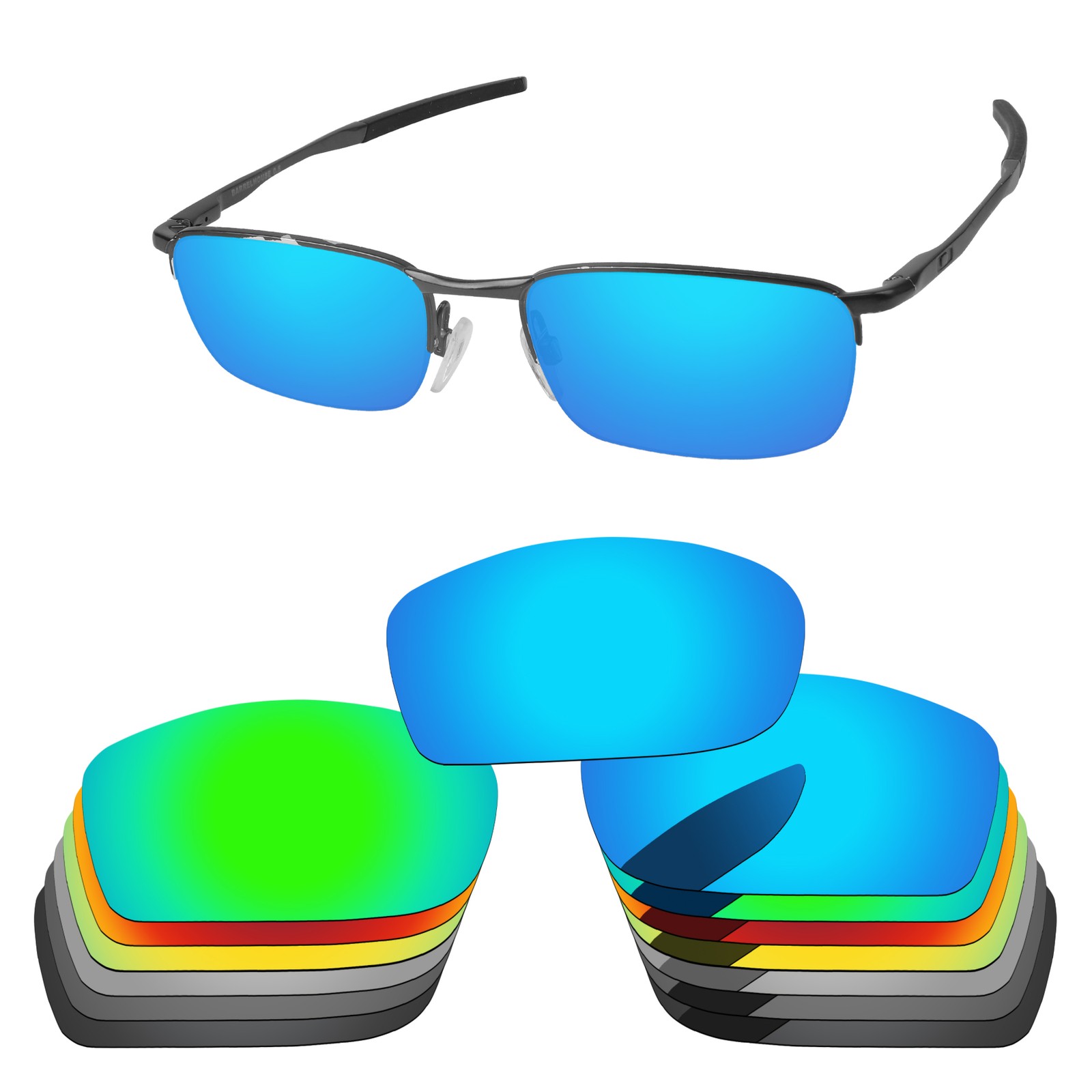 Lenslog Polarized Replacement Lenses For-Oakley Barrelhouse 0.5 OX3174 53mm