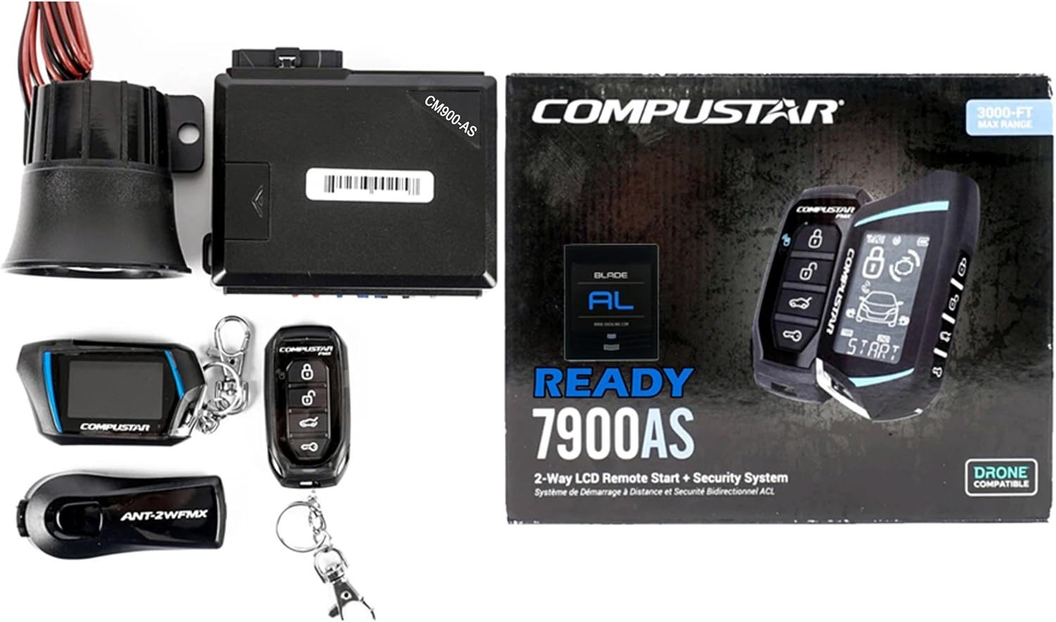 All-in-One Remote Start & Alarm, 3000ft Range