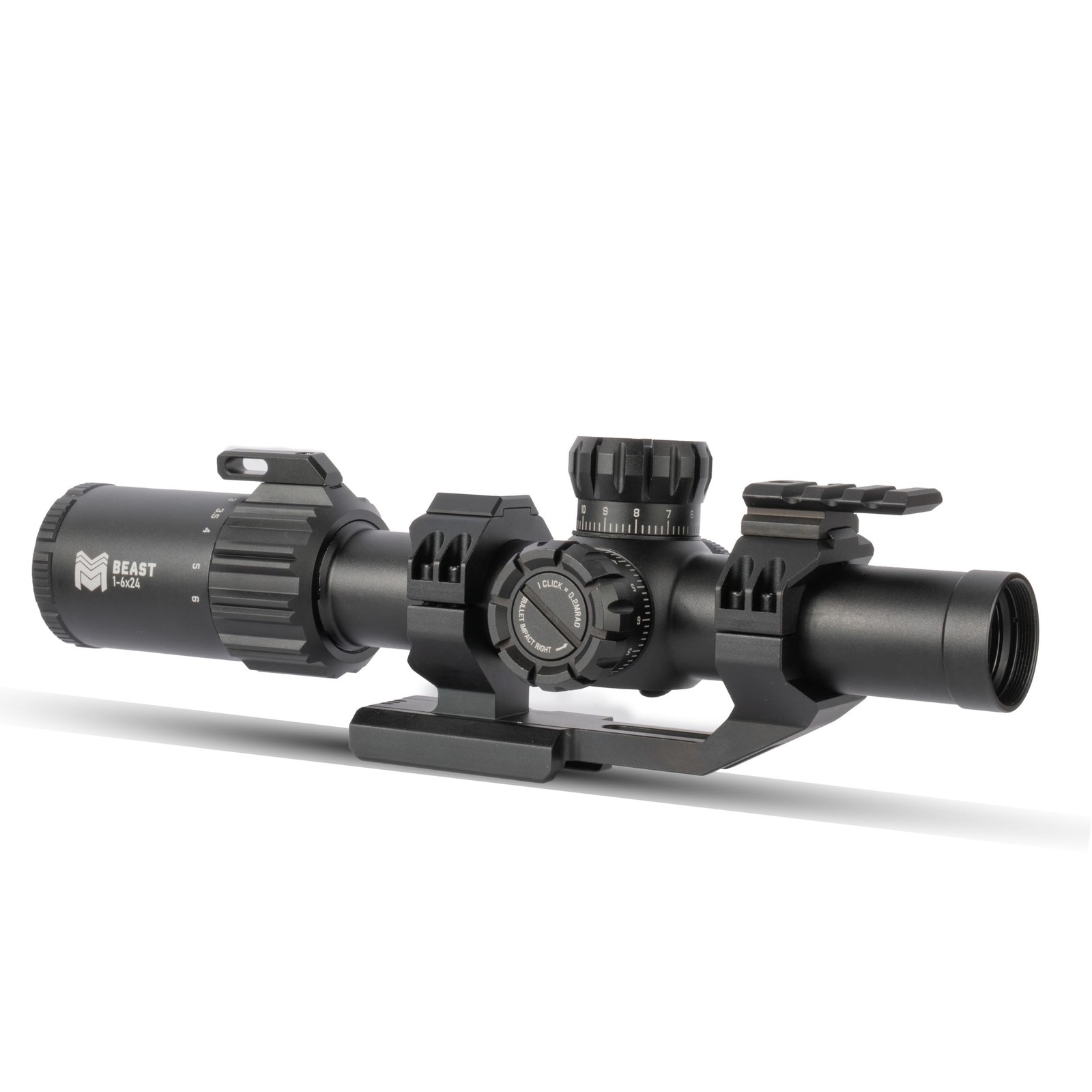 Monstrum Beast SFP 1-6x LPVO Scope with Extra-Low Dispersion Glass CM8 Reticle