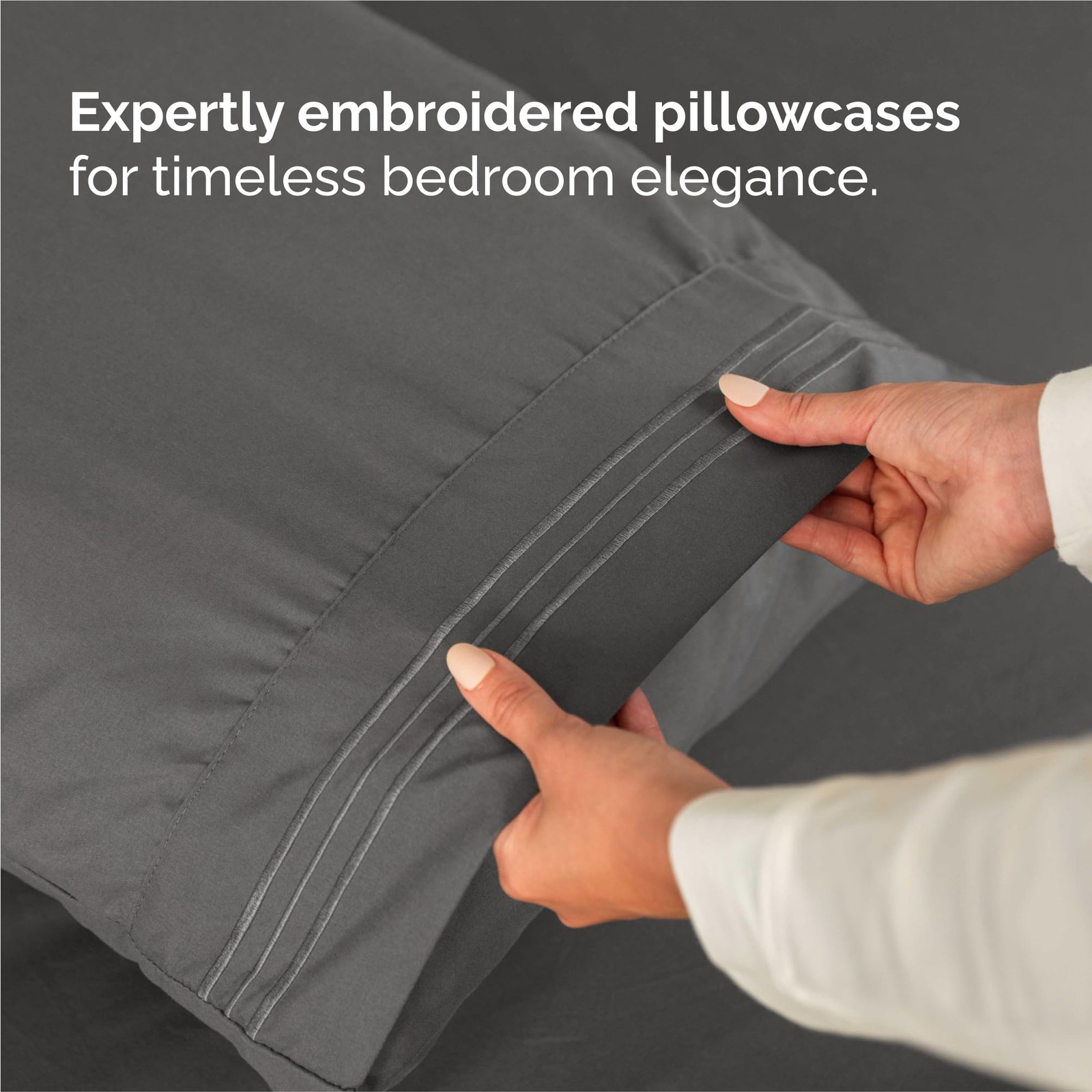 Split King Size 5 Piece Sheet Set - Comfy Breathable Cooling Bed Sheets Set ...