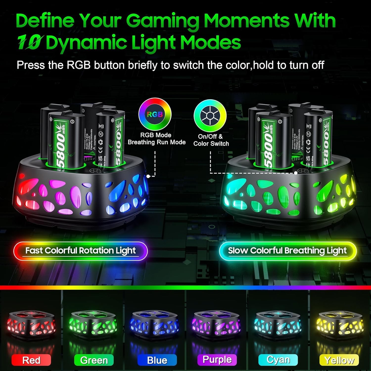 Rechargeable Xbox Controller Battery Pack with Charger - Multi-Compatibility