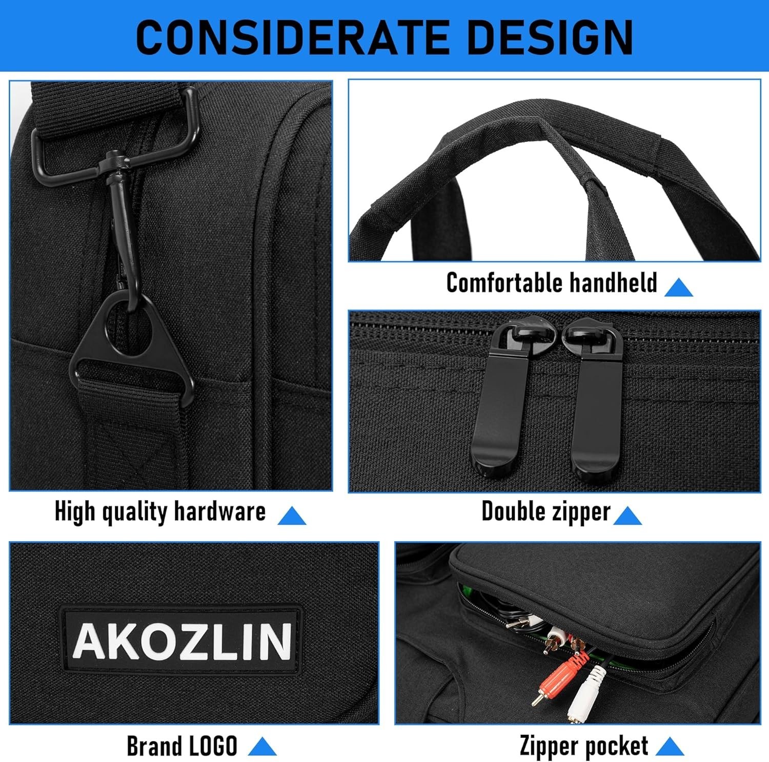 Secure DJ Controller Bag with Multiple Compartments