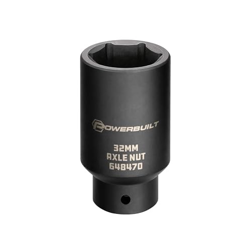 1/2-inch Drive Axle Nut Socket 6 Point Extra Deep, Remove Front Wheel 32mm