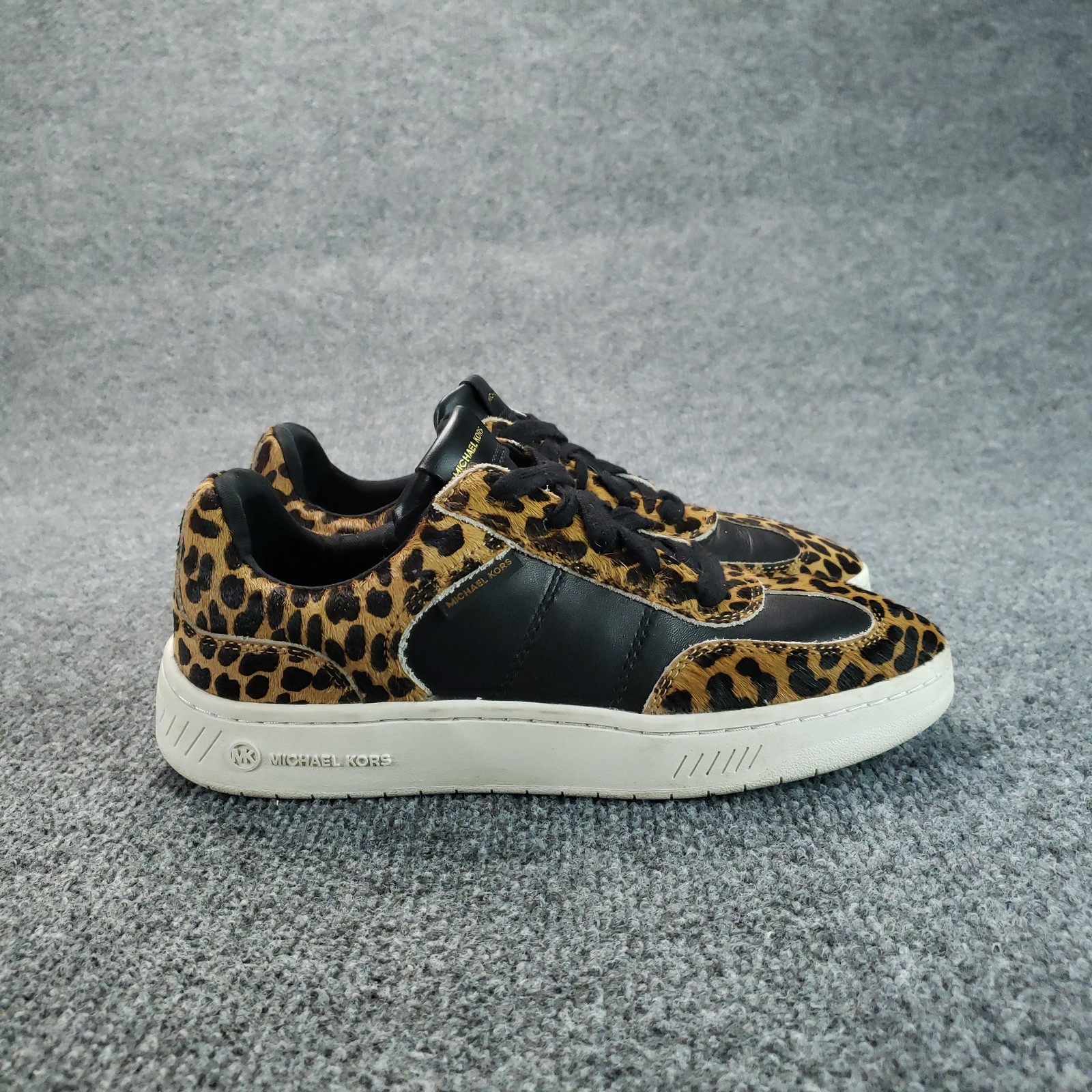 Michael Kors Shoes Womens Size 8 Brown Calf Hair Kai Leopard Sneaker