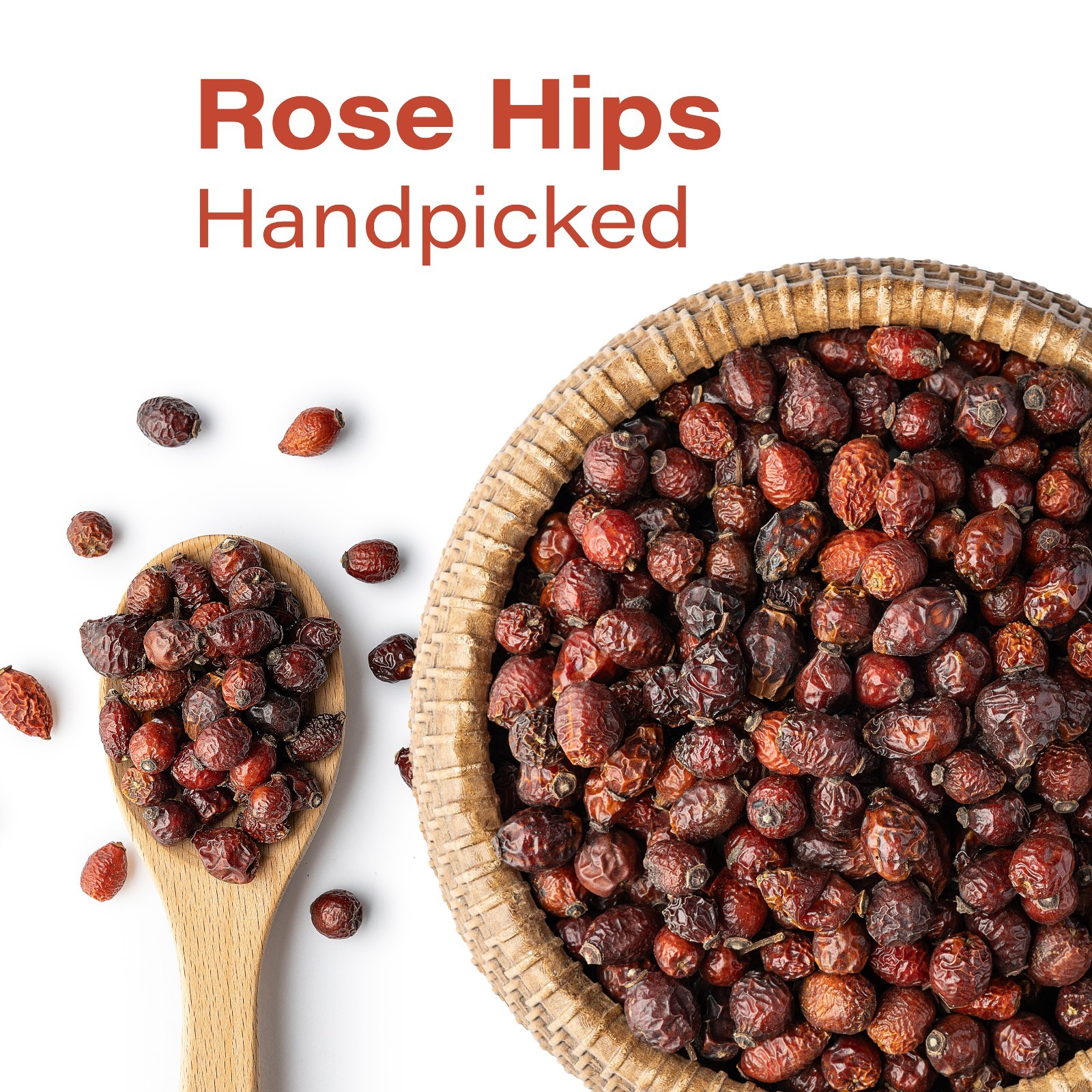 Dried Rose Hips – Whole Rosa Canina Berries – Herbal Tea – Natural