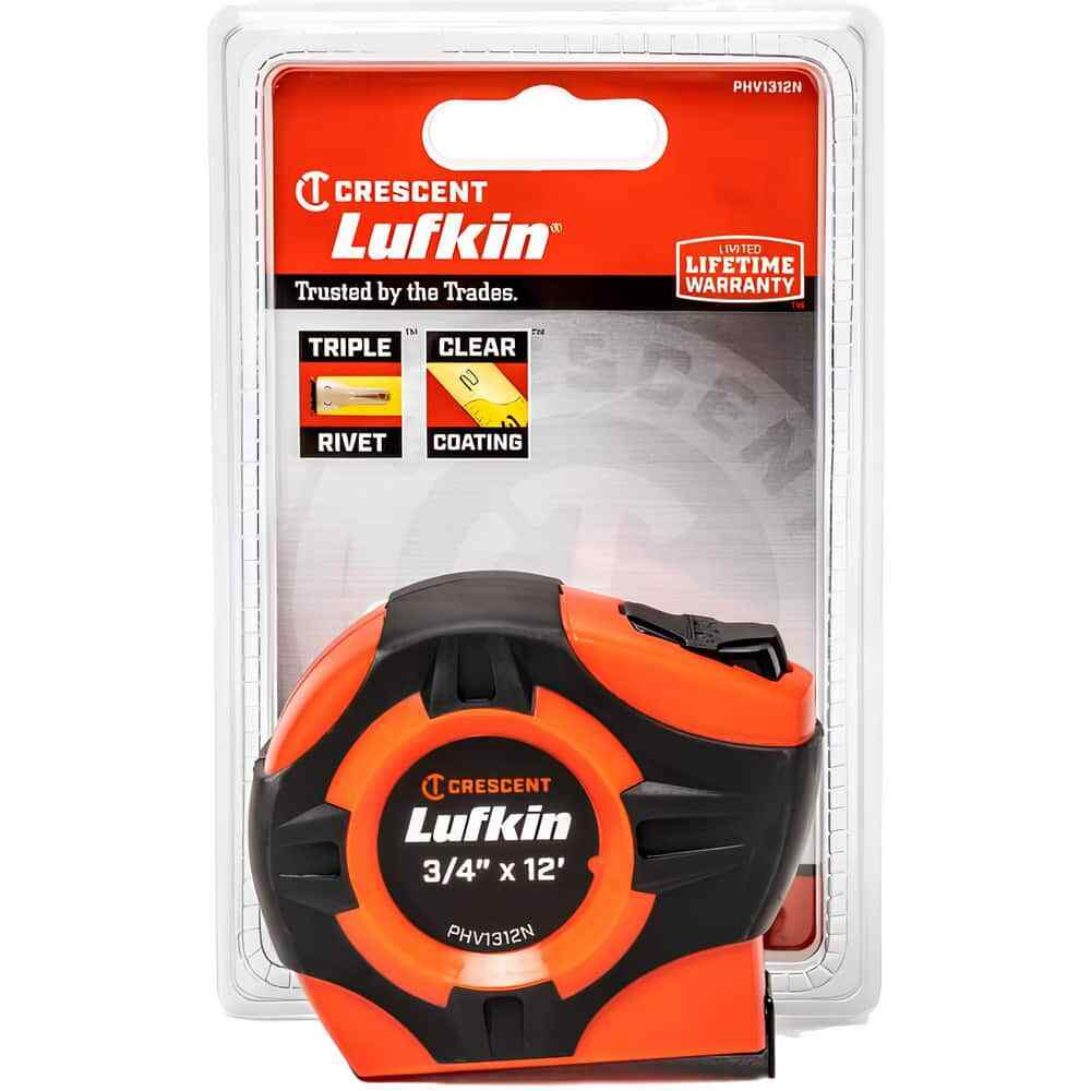 Lufkin PHV1312N High-Vis Orange Case Tape Measure: A2 Graduation, 12 Feet