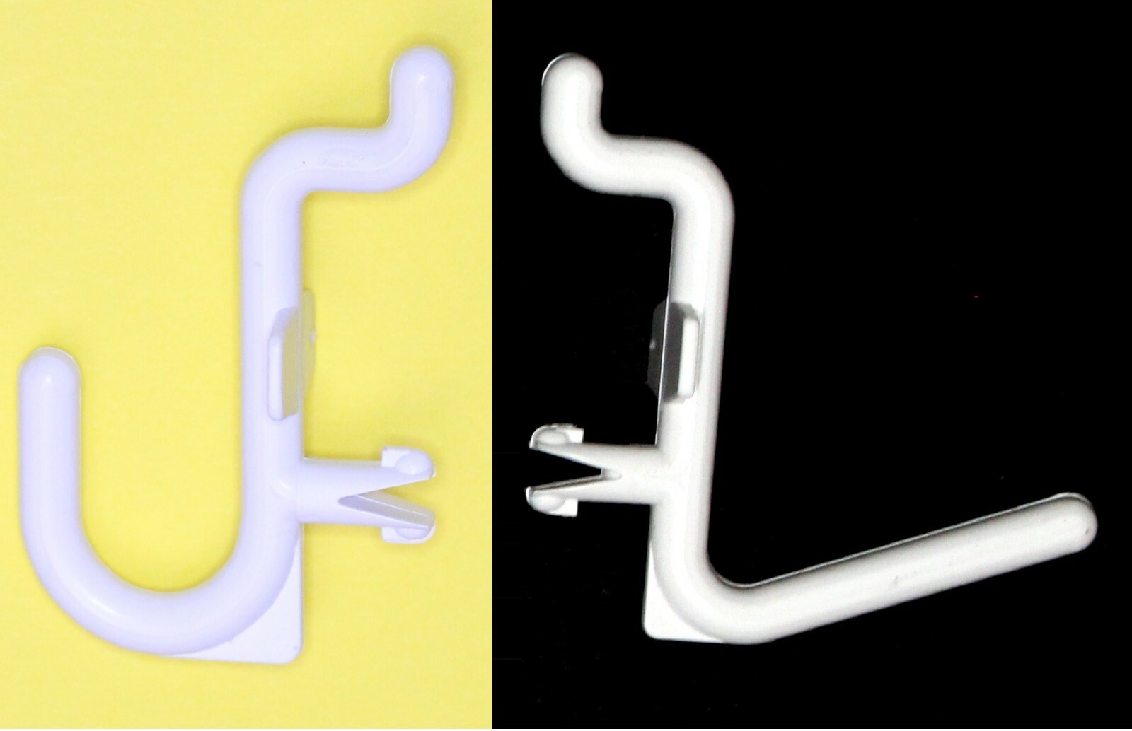 Plastic White J & L Style Pegboard Hooks Kit - 250 Pack PEGBOARD NOT INCLUDED