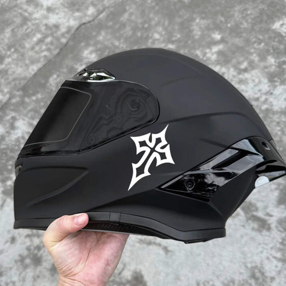 Creative Cross Pattern Motorcycle Sticker Waterproof Vinyl Decal Racing Helmet