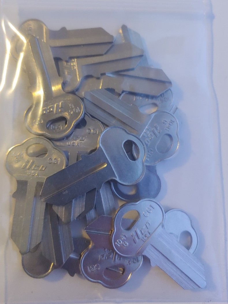 Ilco CG1-1041G Chicago Lockset Key Blank - Quantity 15 New - Locksmith Quality