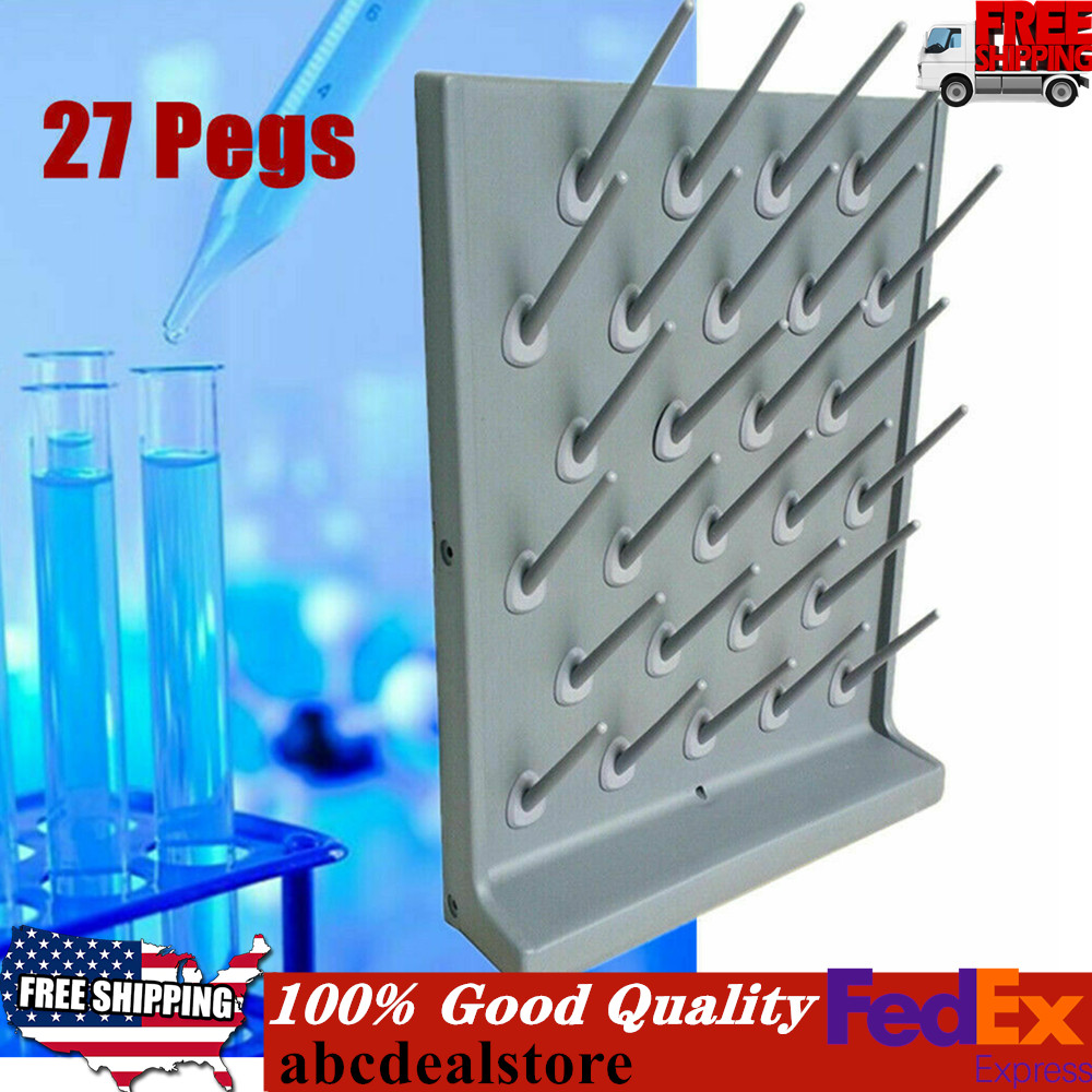 Lab Drying Rack 2pcs Bench-top/Wall-Mount Lab Glassware Dry Holder 27/52 Pegs