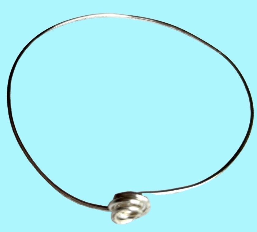 Artisan Made 3 Wrapped Sterling Silver Wire Bracelets With Sea Shells Summer