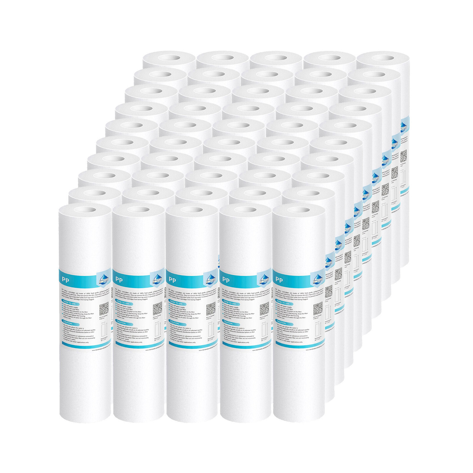 1/5/10 Micron 10"x2.5" Melt Blown Sediment Water Filter Cartridges NSF 1-50 Pack
