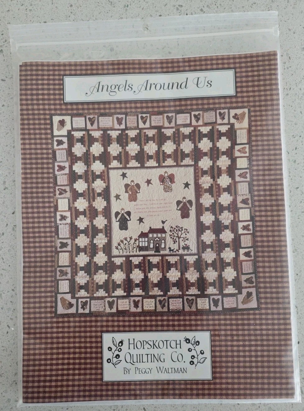 Angels Around Us Quilt Pattern Peggy Waltman Hopscotch Quilting House Bird Heart