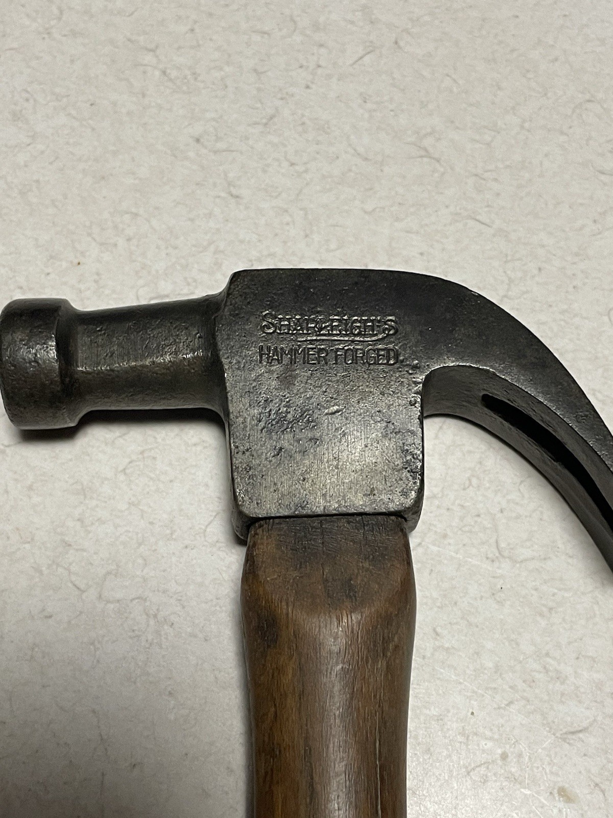 Vintage Small Shapleigh Claw Hammer  Forged Good Logo & Handle St. Louis MO
