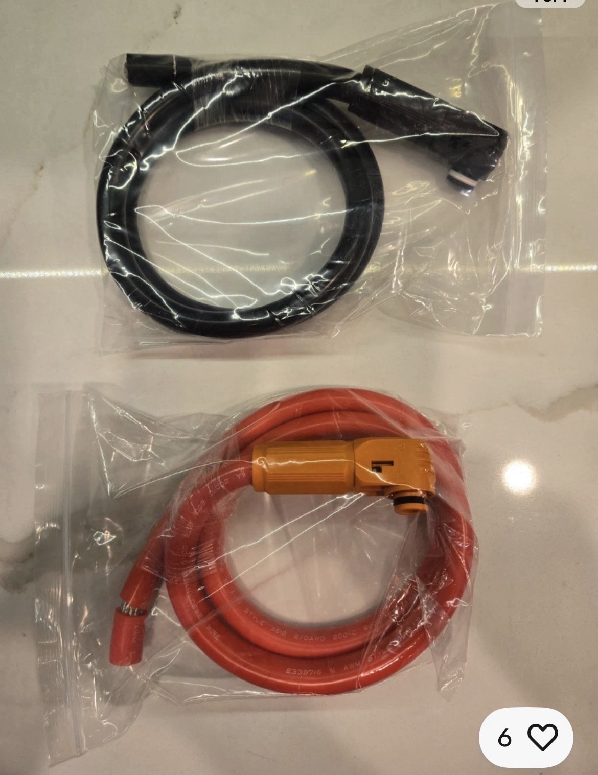 EG4 Wallmount (PowerPro) Battery Cables - RedBlack Set 2/0 AWG Degson Connectors