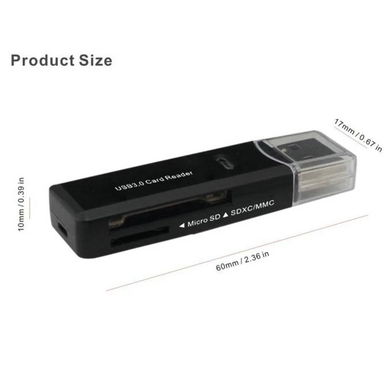 USB 3.0 SD Card Reader Micro SD TF Memory Card Adapter for PC Laptop Camera