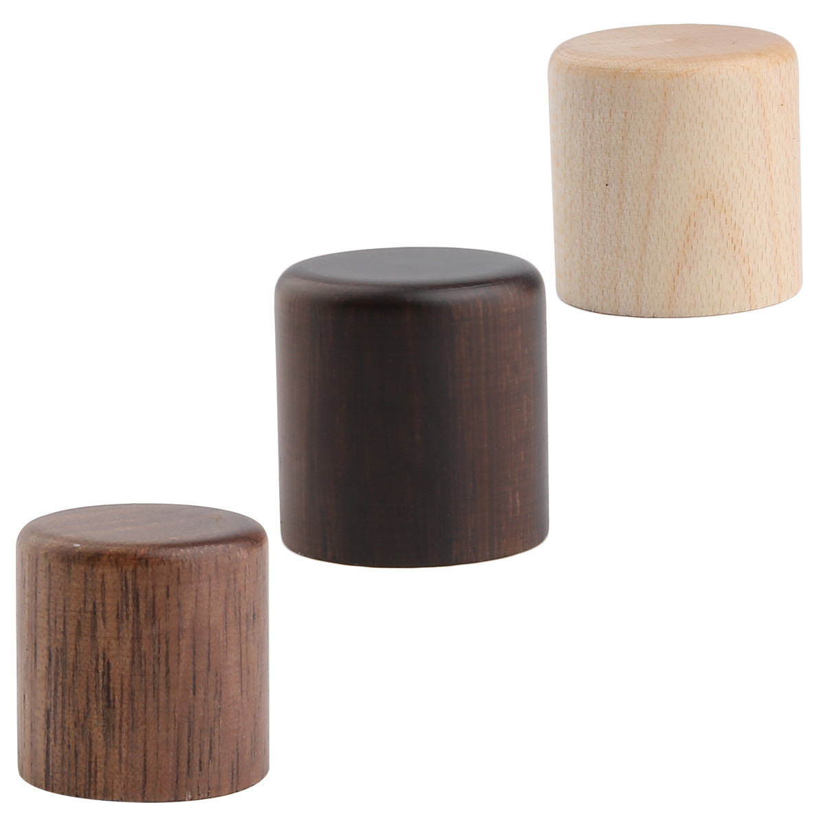 2pcs Walnut Wood Tele Style Dome Knobs Guitar Wood Barrel Knobs for Metric Pots