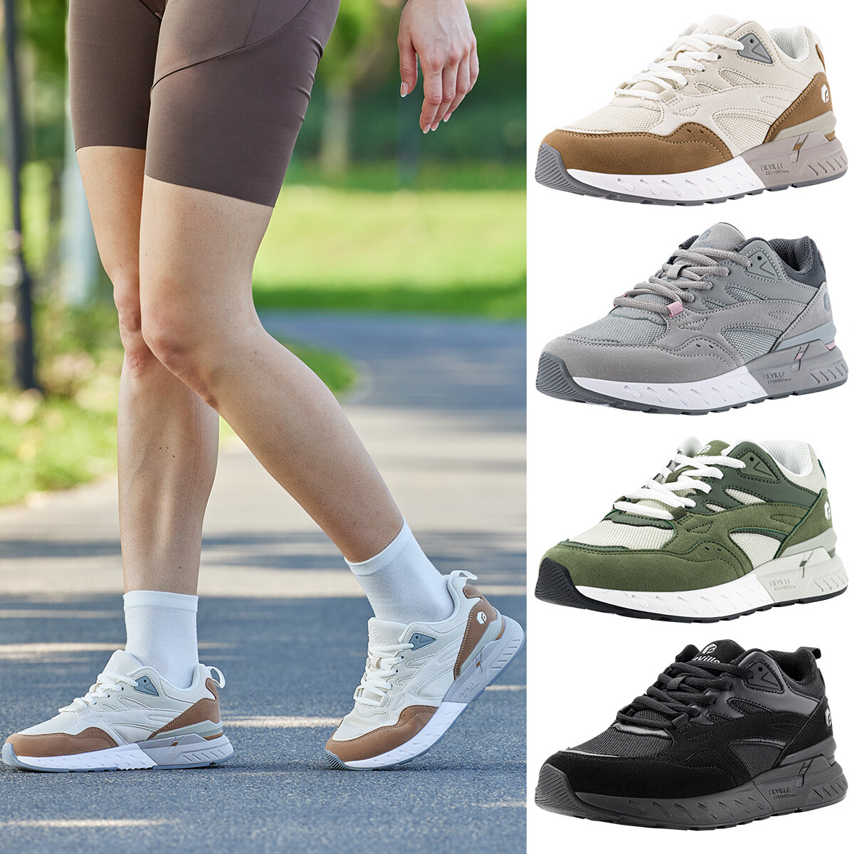 FitVille Women's Extra Wide Walking Shoes Arch Support Comfort Casual Sneakers