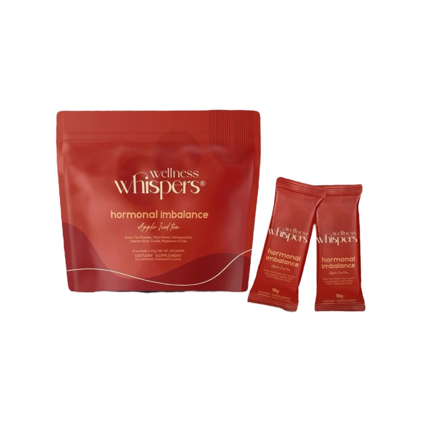 Wellness Whispers Apple Iced Tea Powdered Drink Mix – 21g x 10 Sachets