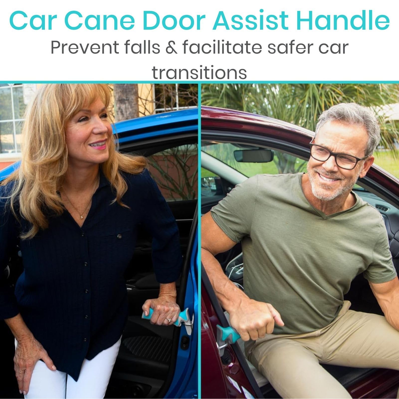 Vive Car Handle Assist for Elderly - Scratch Proof Latch - Auto Grab Single
