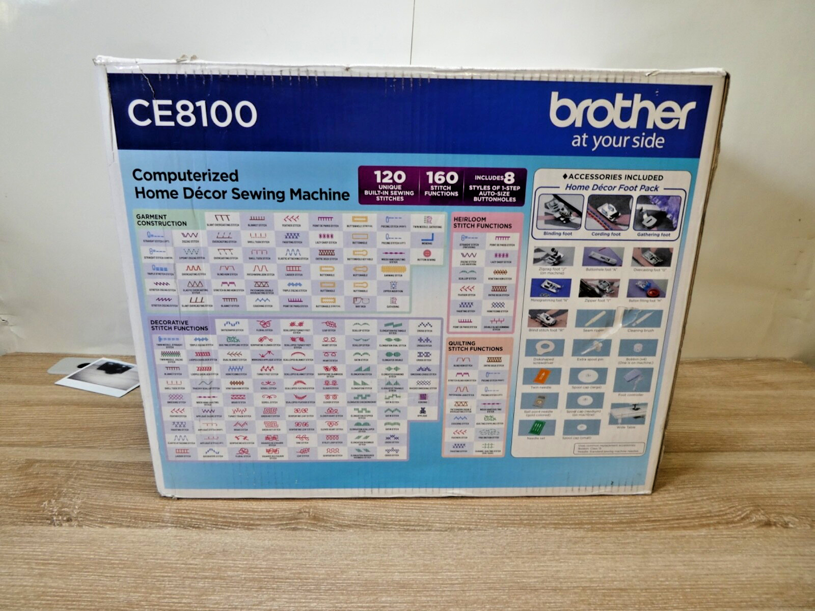 Brother CE8100 Computerized Sewing Machine W/thread, Fabric, & Sewing Book