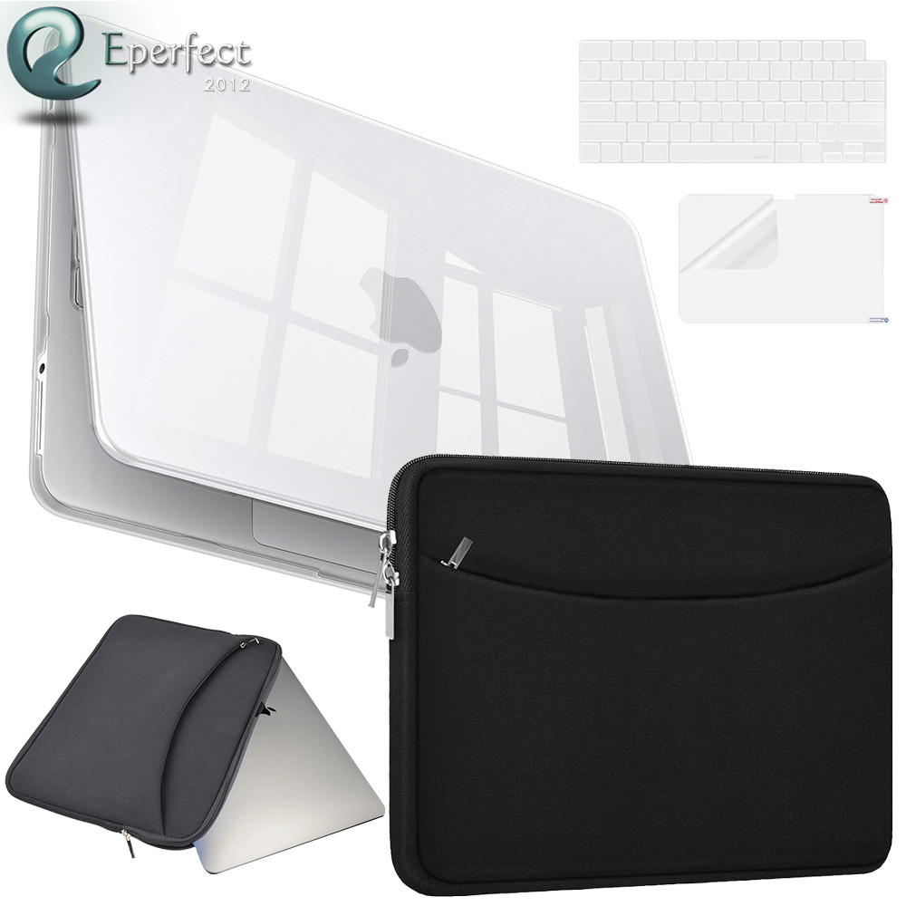 For MacBook Neo 13" A3404 Clear Shell Case+Keyboard&Screen Protector/Sleeve Bag