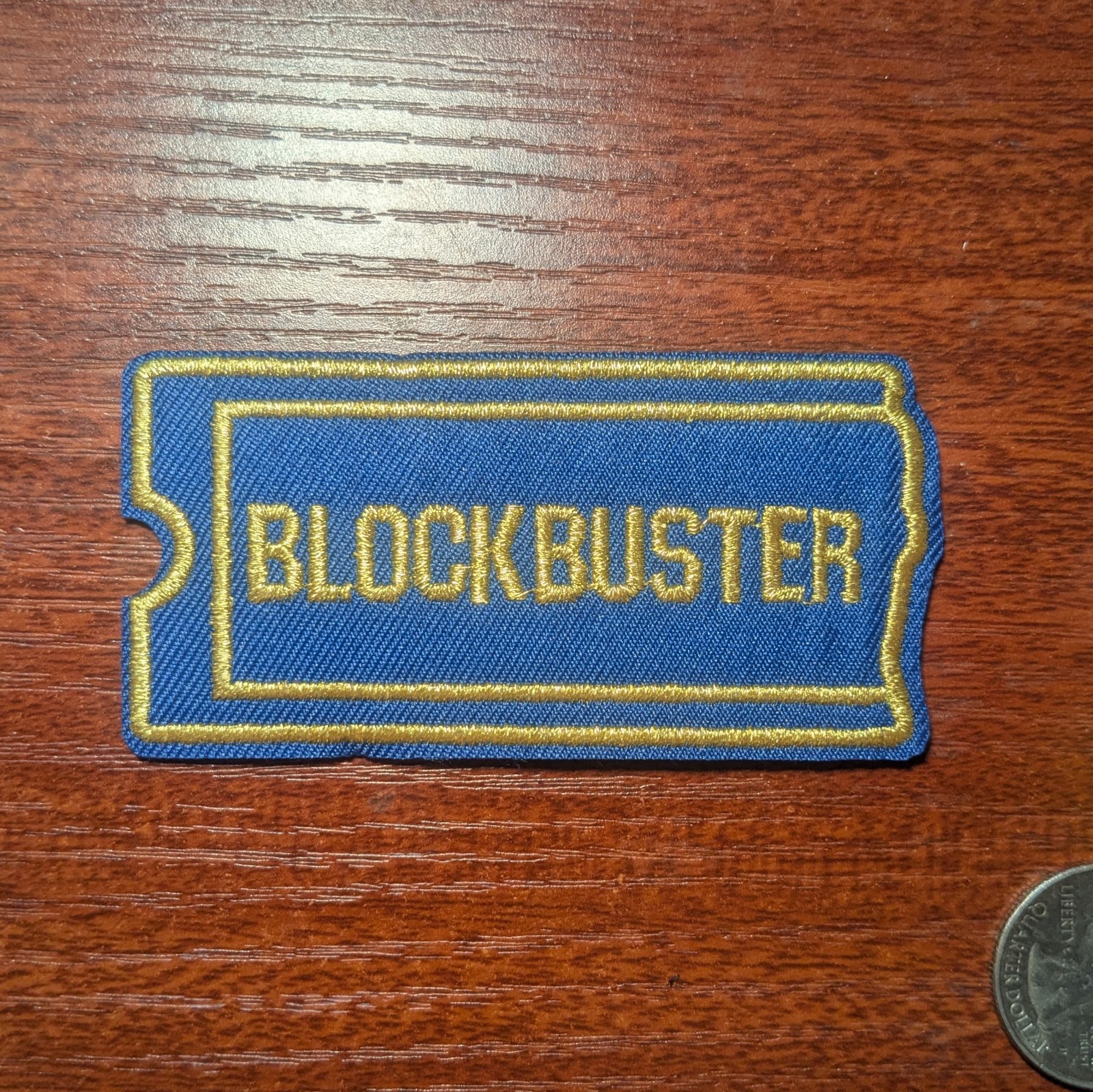 Blockbuster Patch Retro Pop Art Iconic 2000s Y2K Embroidered Iron On 4x2.25"