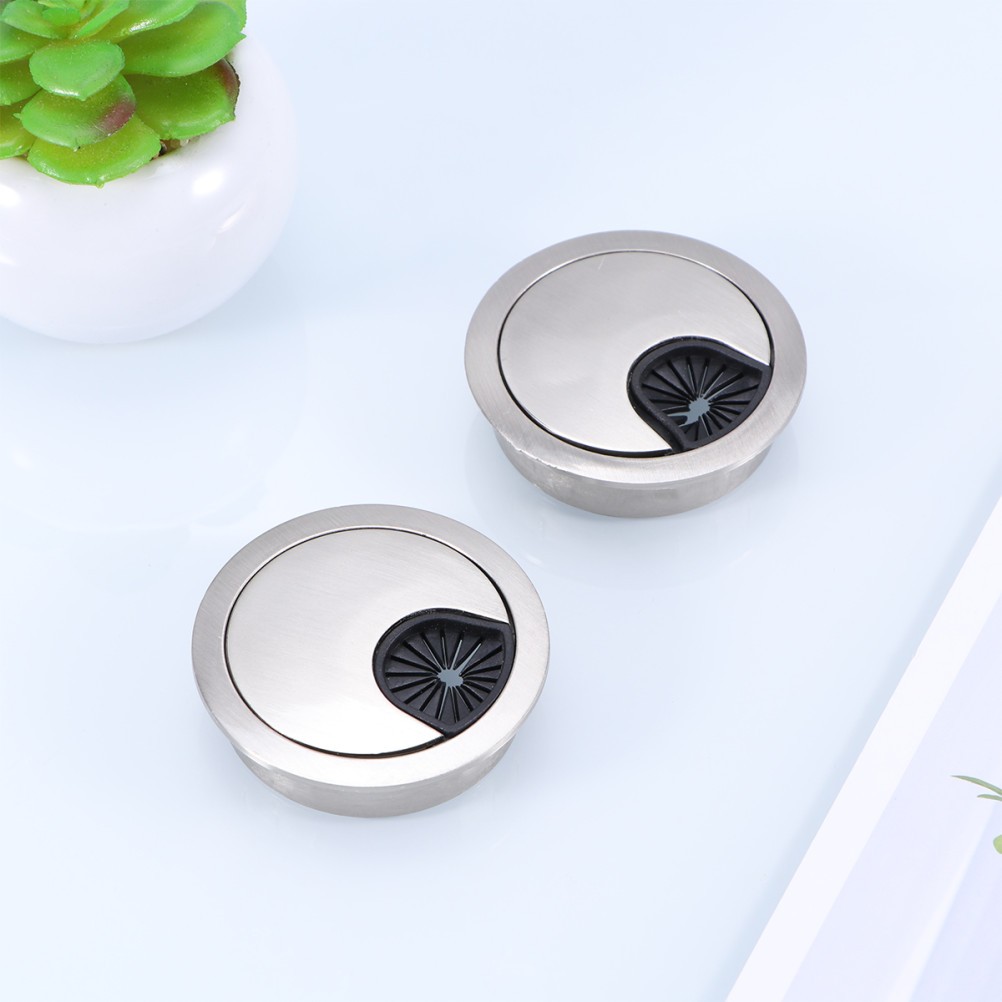 2 Pcs Desktop Wire Hole Cover Table Cable Cord Grommet Adjustable