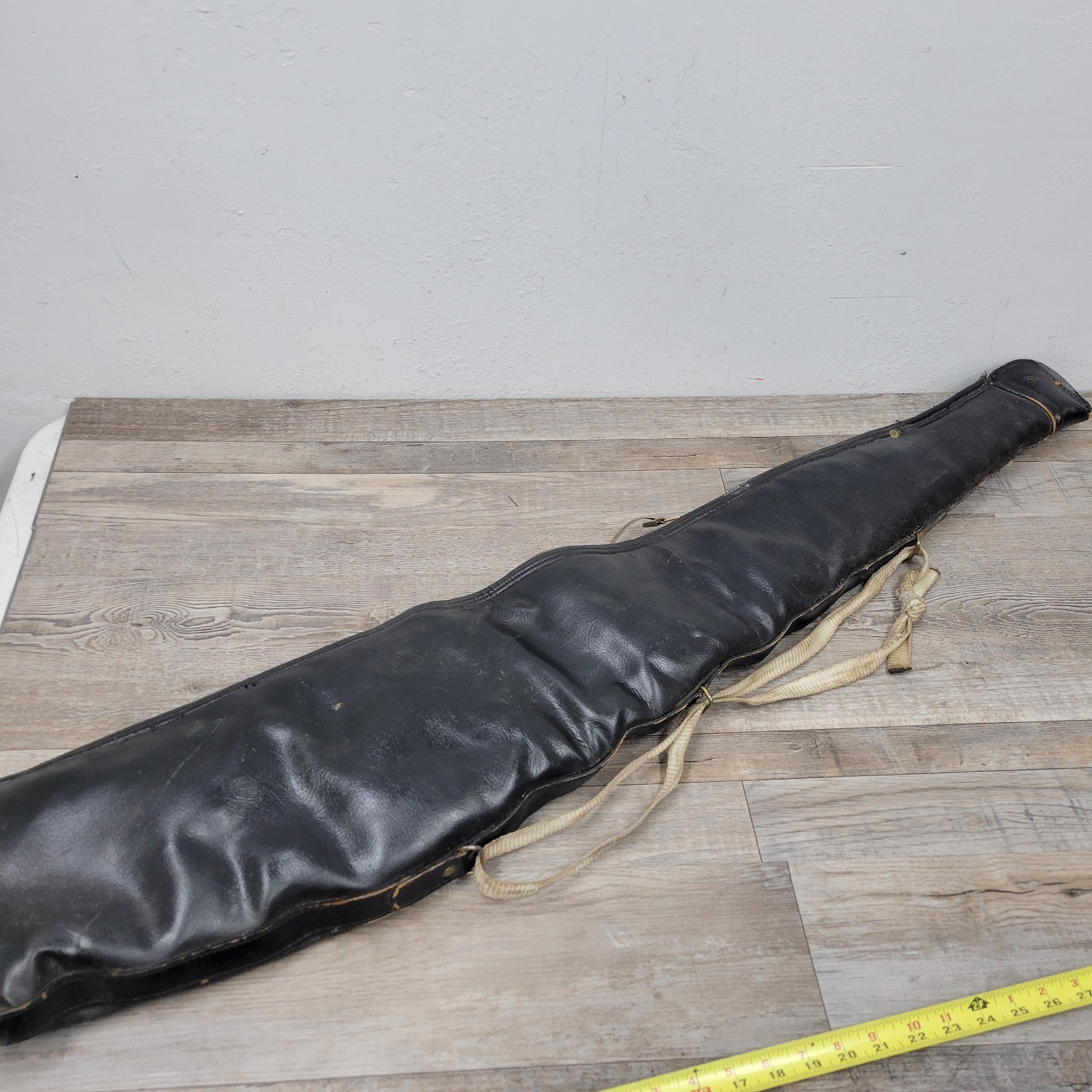 BOYT Soft Case Leather 44” Long Scoped Rifle Shotgun  Fully Lined Vintage Black