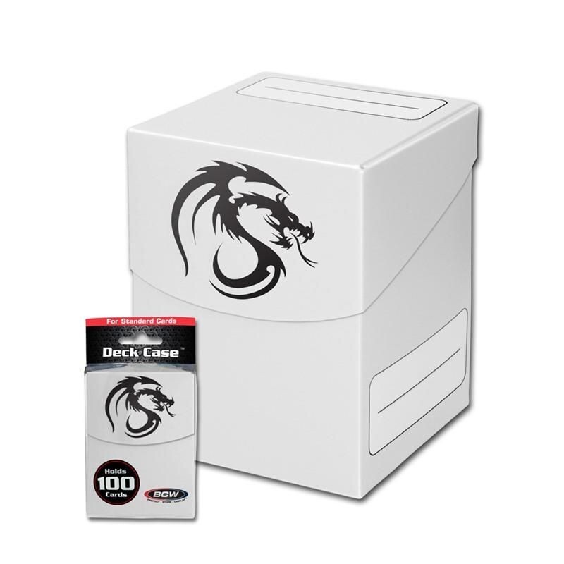 2 BCW Large Matte White Deck Cases