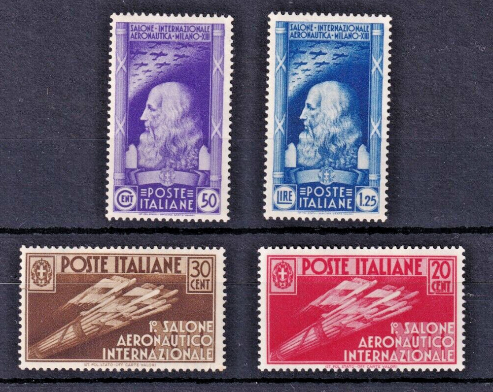 1935 Italy International Aeronautical Exhibition set of 4 MH SG#458-461