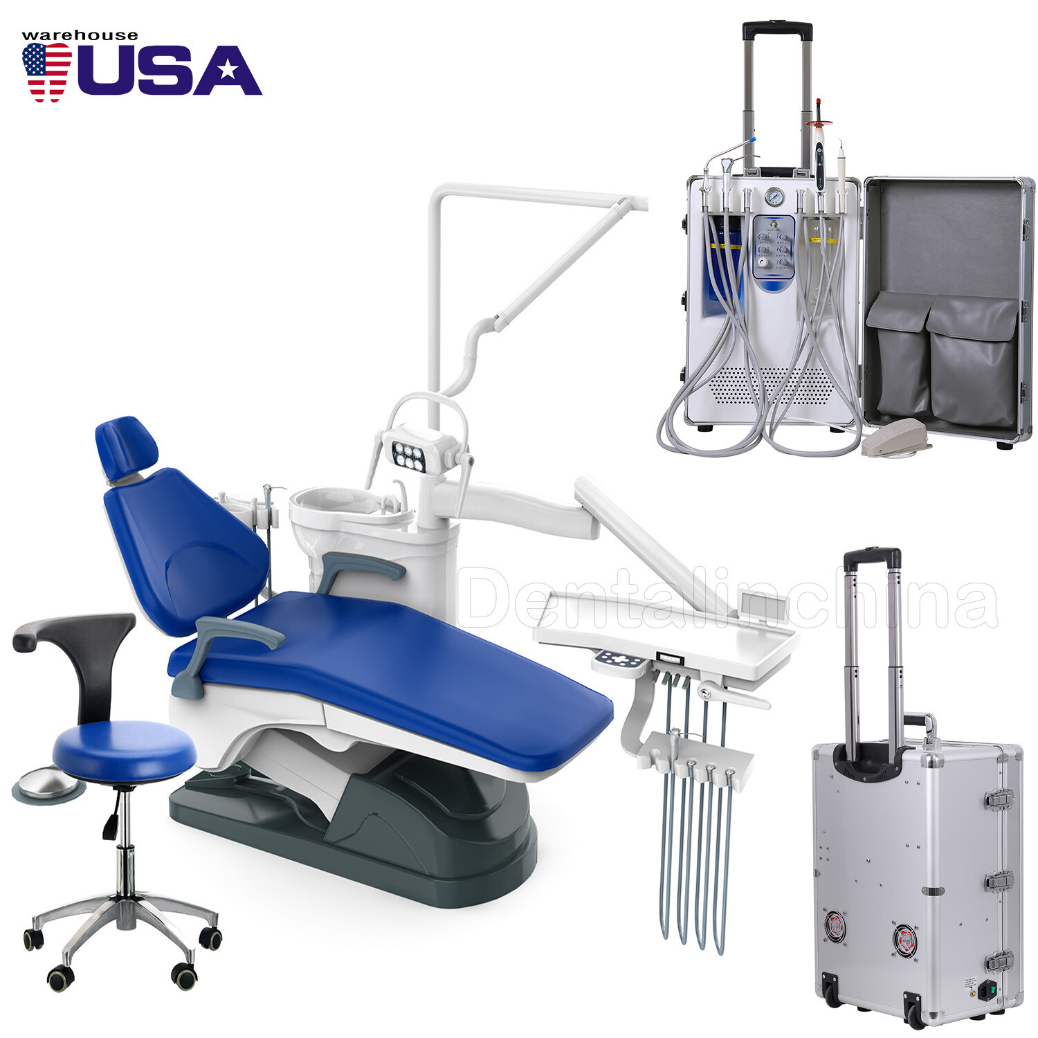 Dental Unit Chair Computer Controlled DC Motor PU Hard Leather/Delivery Unit Kit