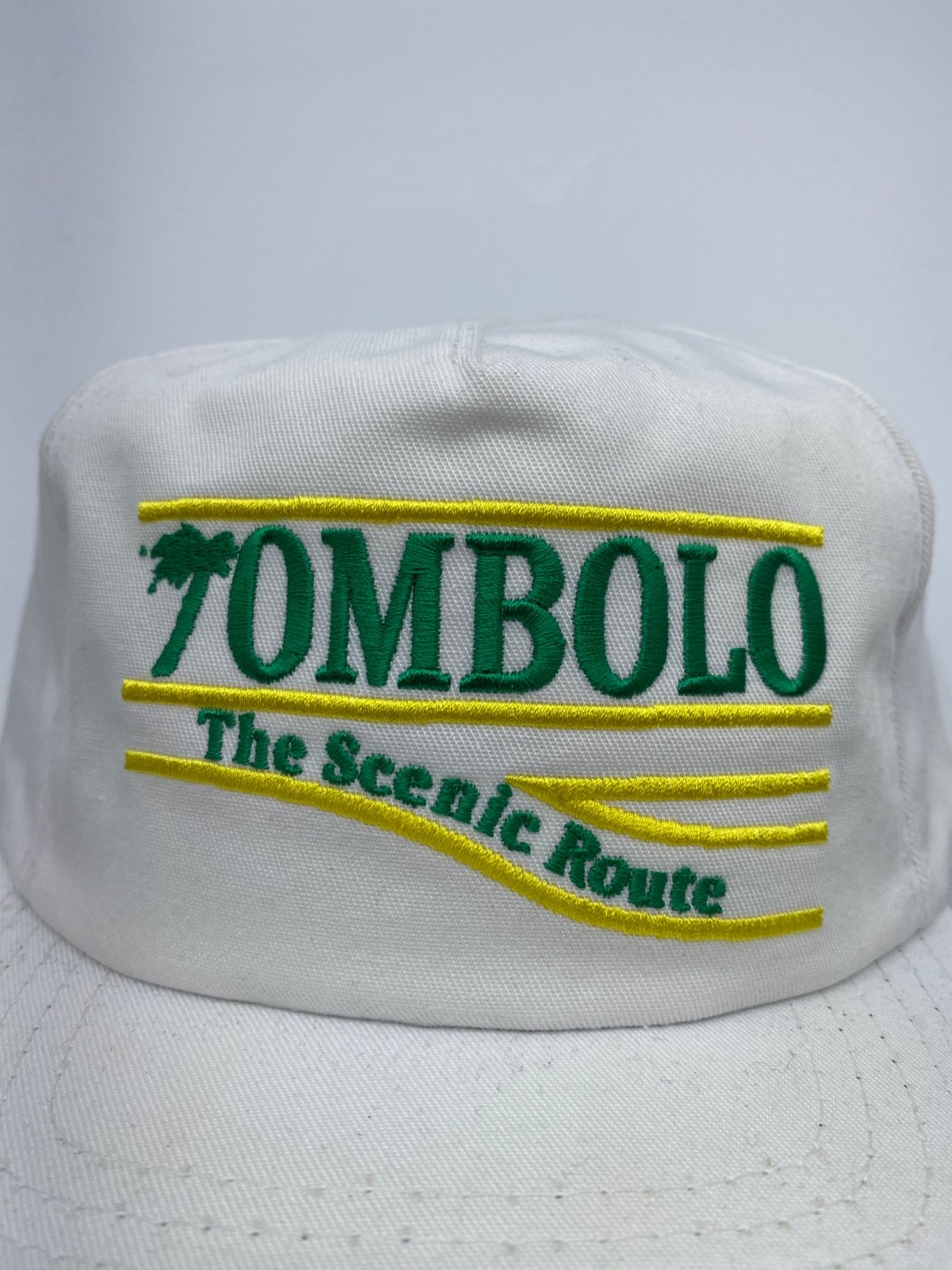 Tombolo The Scenic Route Logo Adult White Adjustable Snapback Cap Hat One Size