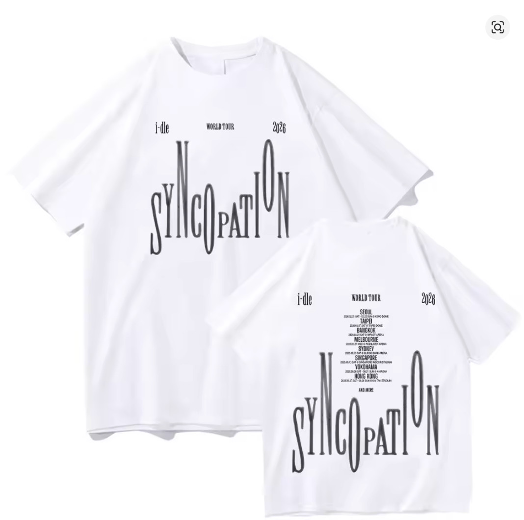 I-DLE WORLD TOUR 2026 T SHIRTS GIDLE KPOP COTTON STYLE TEE SHIRT (G)I-DLE  BBI
