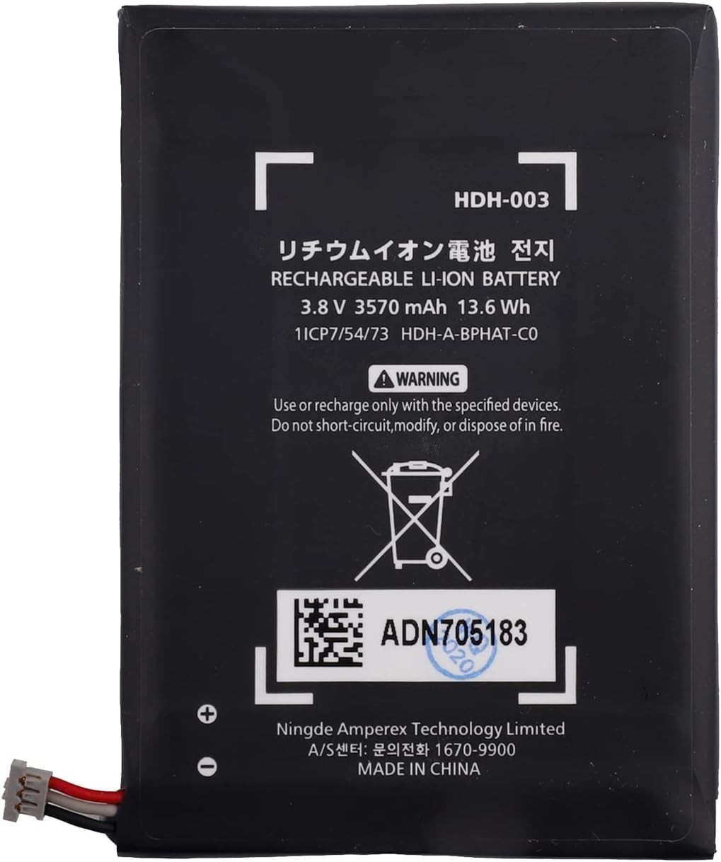 Lithium-Ion Battery Compatible with Switch Lite - 3570mAh, Tools Included