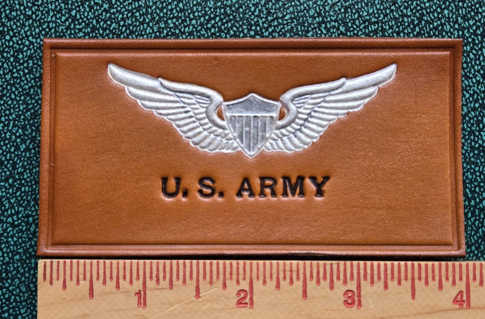 Leather Name Tag U.S. ARMY Pilot Squadron Patch A-2 Aviation