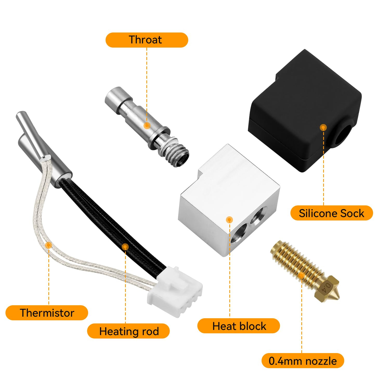 Upgrade Hotend Kit for Anycubic Kobra S1/Kobra S1 Combo 3D Printer, Assembled Ex