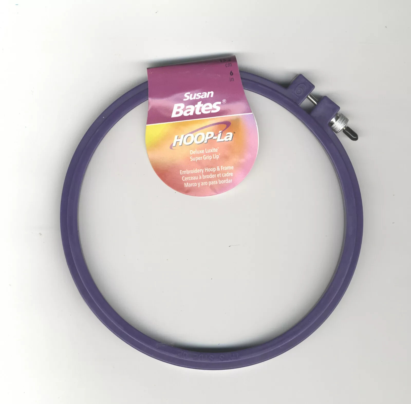 Susan Bates HOOP-La 6" Plastic Cross Stitch  Hoop (Random Color) #14401 2Pk